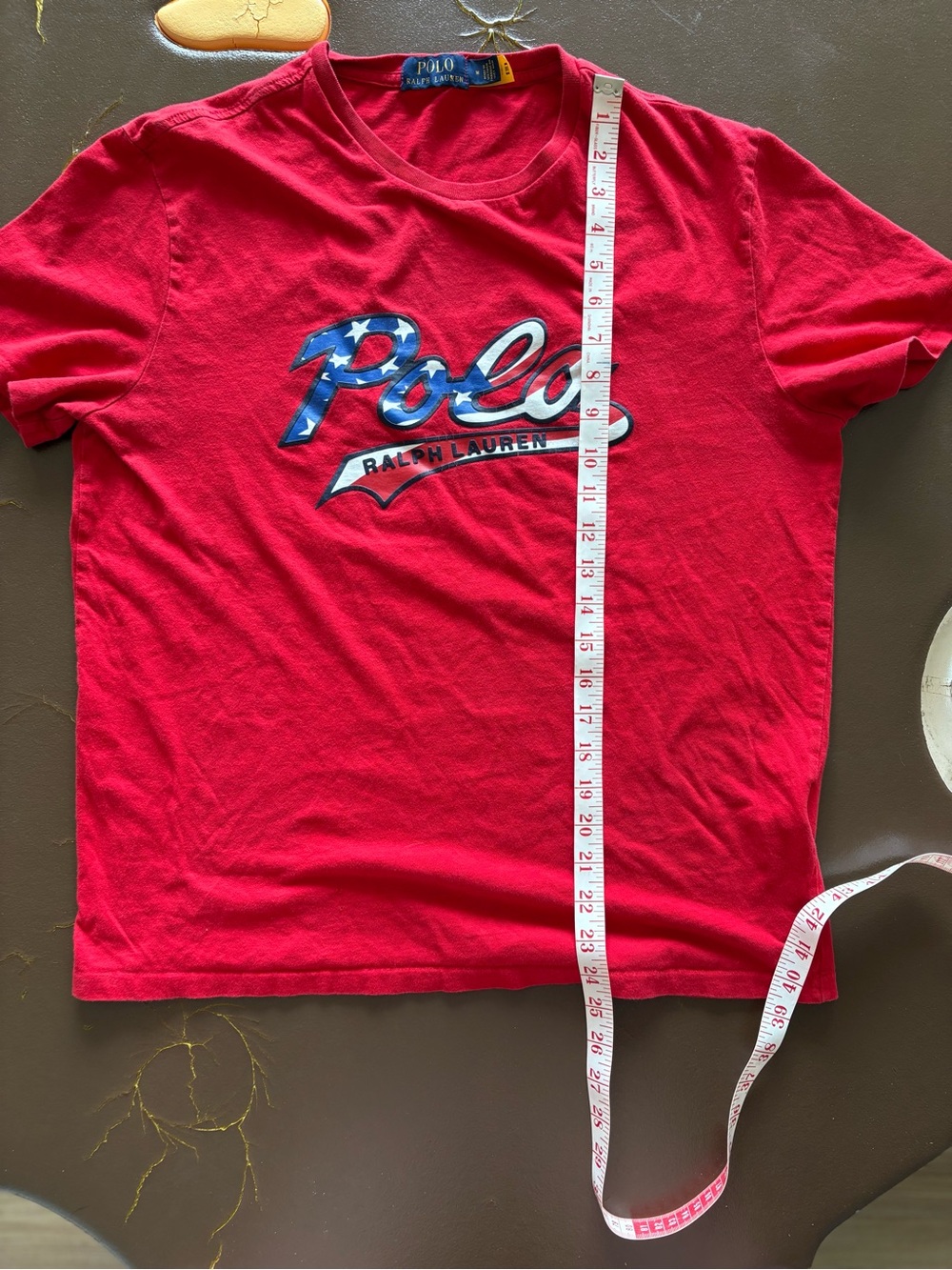 Ralph Lauren Red Crewneck Polo Graphic Tee - Picture 5 of 7